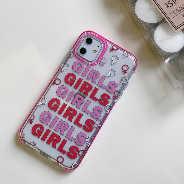 For iPhone 11 Pro Double Color TPU Pattern Protective Case