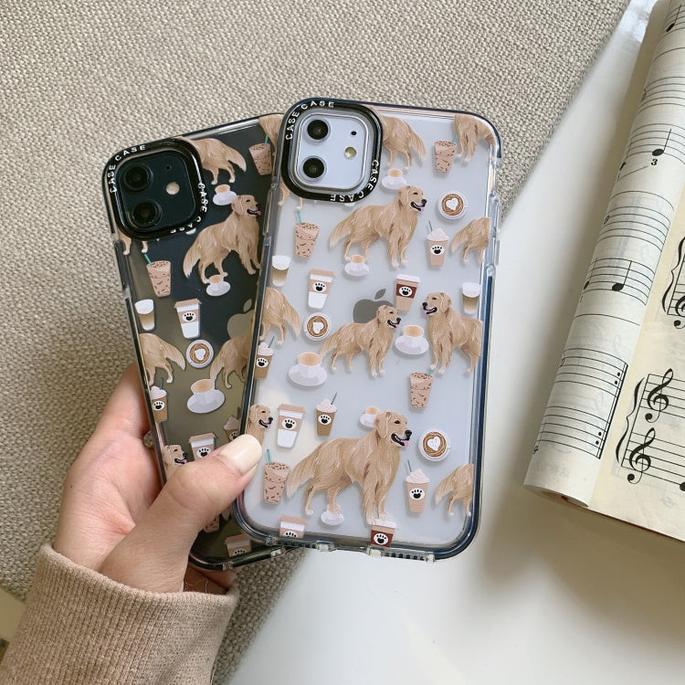 For iPhone 11 Pro Double Color TPU Pattern Protective Case