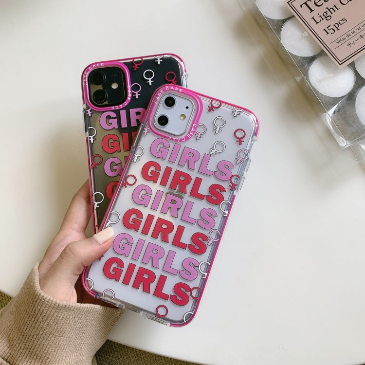 For iPhone 11 Pro Max Double Color TPU Pattern Protective Case