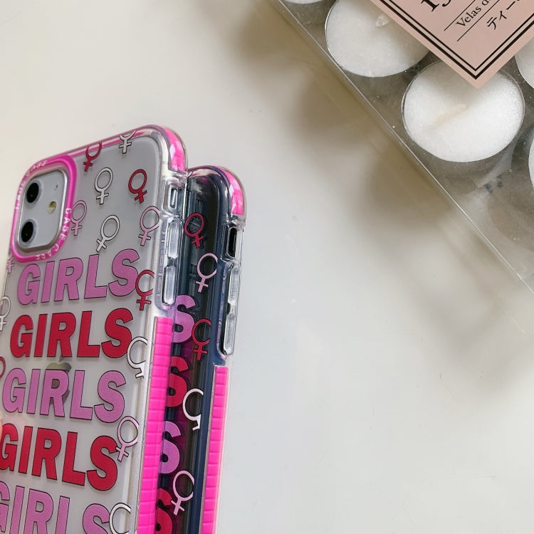 For iPhone 11 Pro Max Double Color TPU Pattern Protective Case