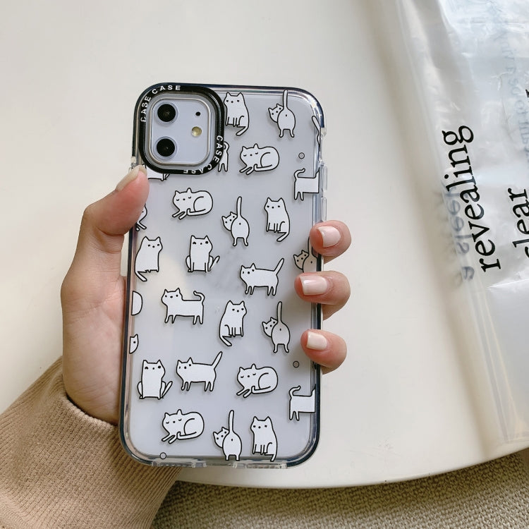 For iPhone 11 Pro Max Double Color TPU Pattern Protective Case