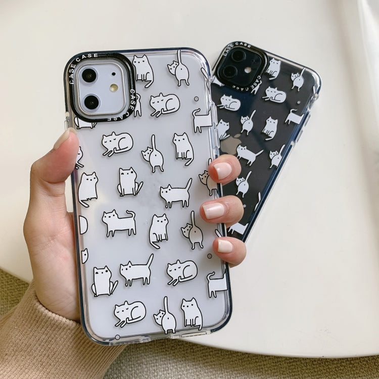 For iPhone 11 Pro Max Double Color TPU Pattern Protective Case