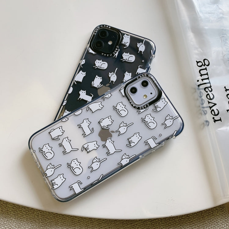 For iPhone 11 Pro Max Double Color TPU Pattern Protective Case