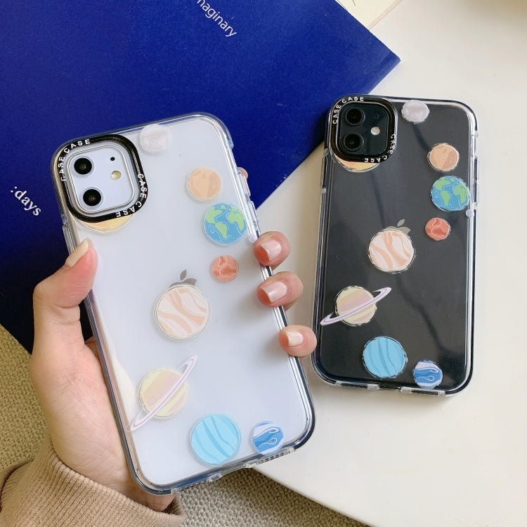 For iPhone 11 Pro Max Double Color TPU Pattern Protective Case