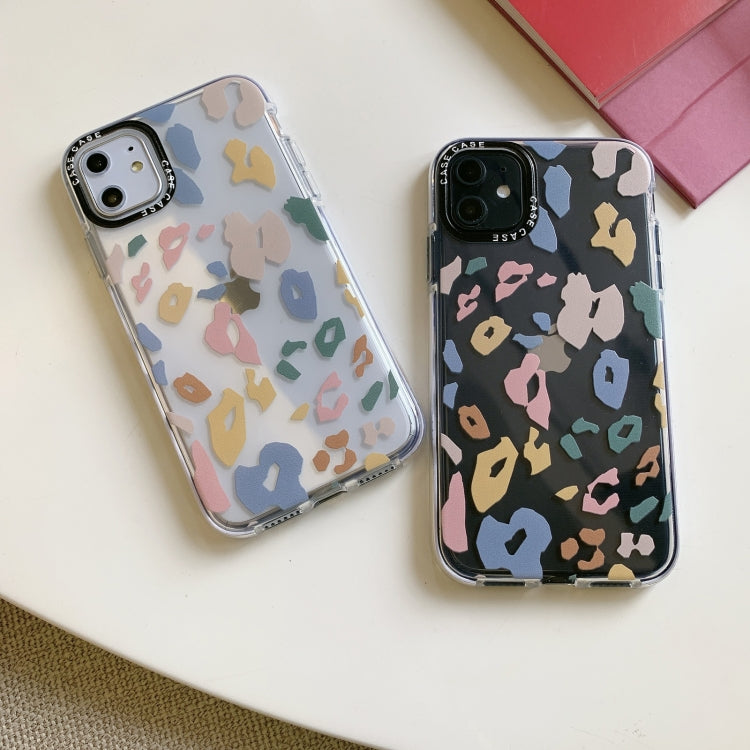 For iPhone 11 Pro Max Double Color TPU Pattern Protective Case