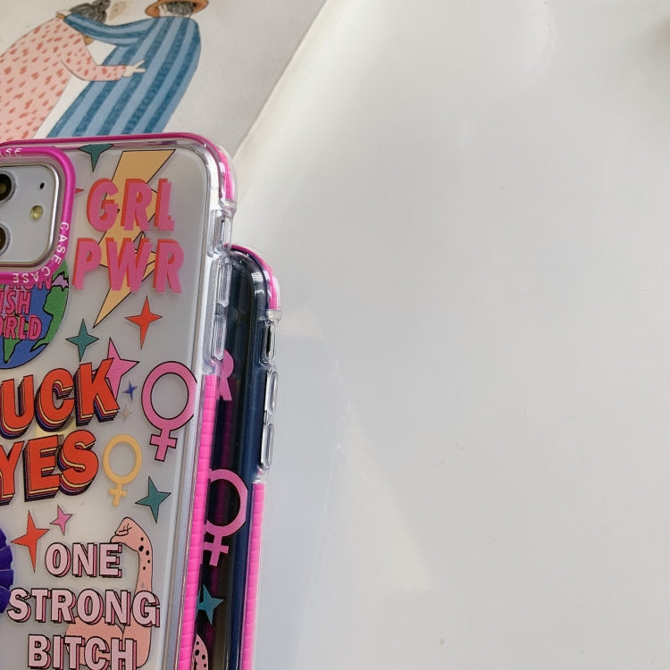 For iPhone 12 mini Double Color TPU Pattern Protective Case