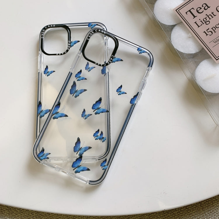 For iPhone 12 mini Double Color TPU Pattern Protective Case