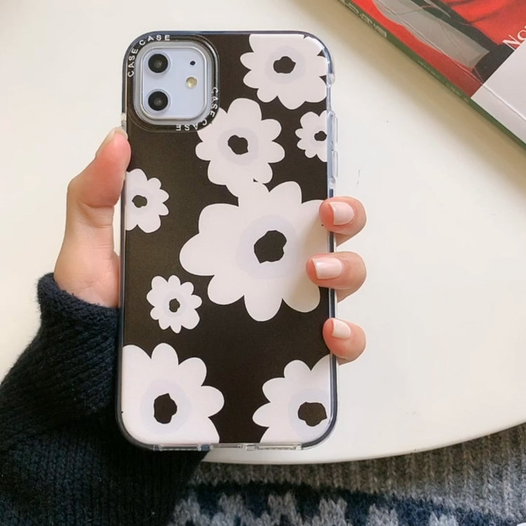 For iPhone 12 mini Double Color TPU Pattern Protective Case