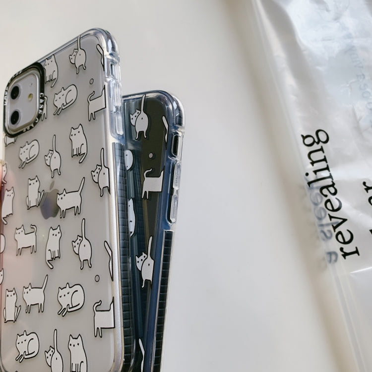 For iPhone 12 / 12 Pro Double Color TPU Pattern Protective Case