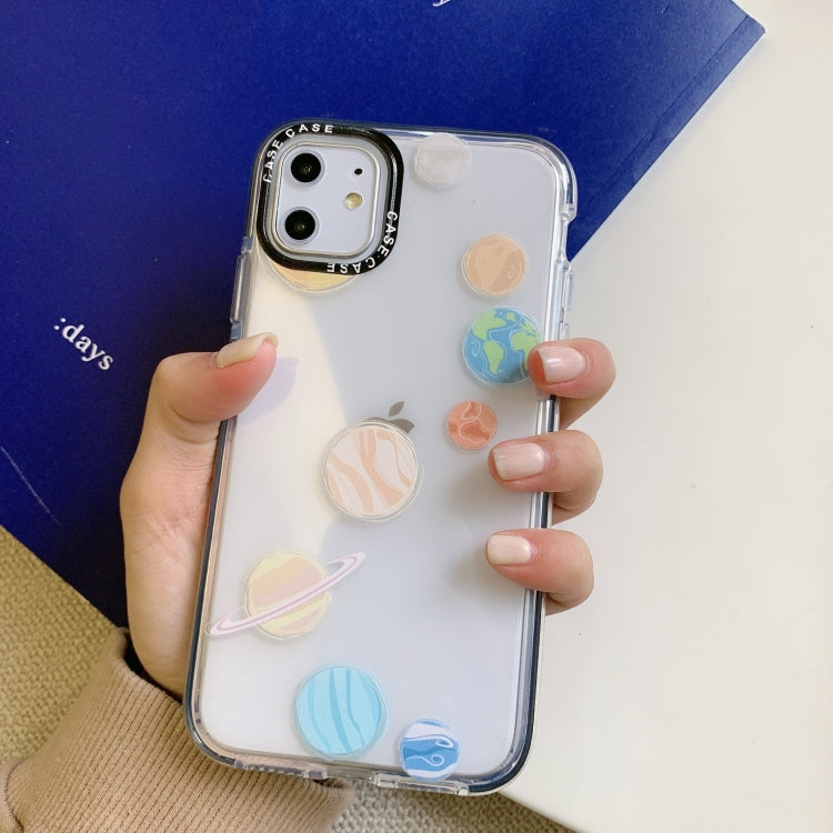 For iPhone 12 / 12 Pro Double Color TPU Pattern Protective Case