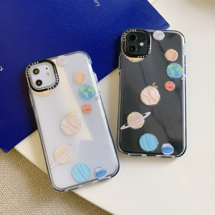 For iPhone 12 / 12 Pro Double Color TPU Pattern Protective Case