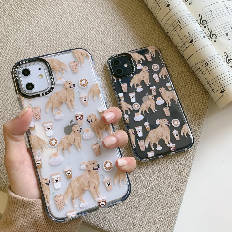 For iPhone 12 / 12 Pro Double Color TPU Pattern Protective Case