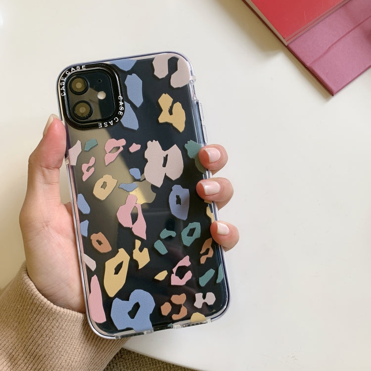 For iPhone 12 / 12 Pro Double Color TPU Pattern Protective Case