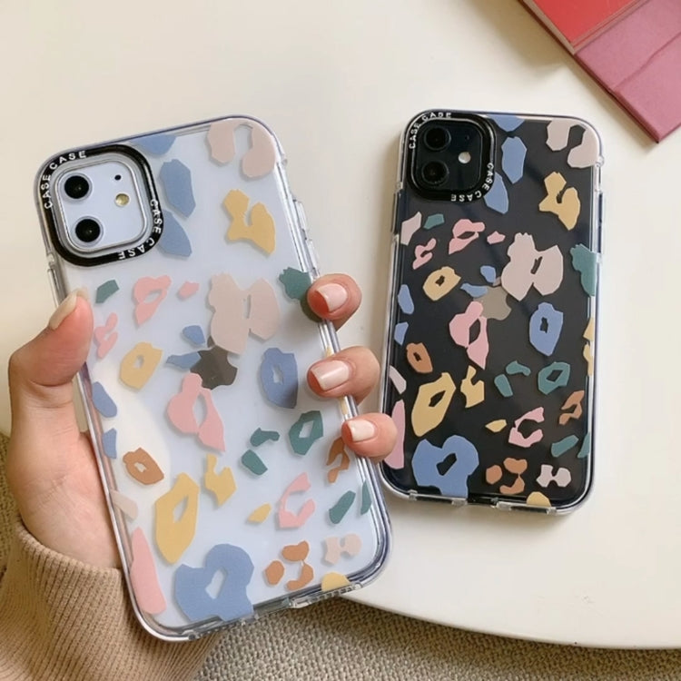 For iPhone 12 / 12 Pro Double Color TPU Pattern Protective Case