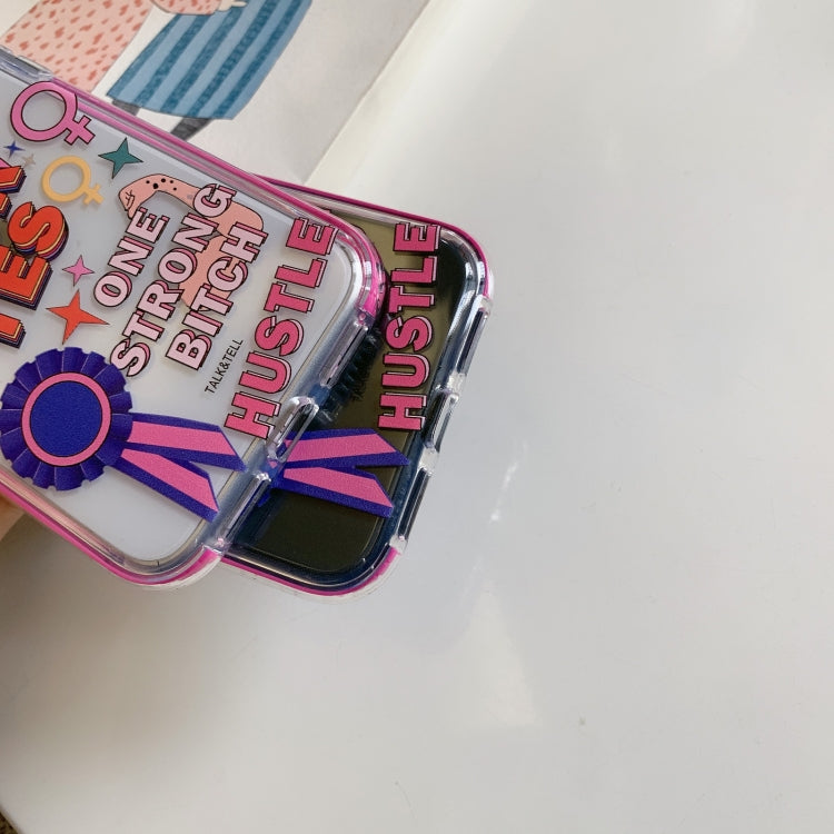 For iPhone 12 Pro Max Double Color TPU Pattern Protective Case