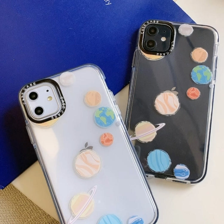For iPhone 12 Pro Max Double Color TPU Pattern Protective Case