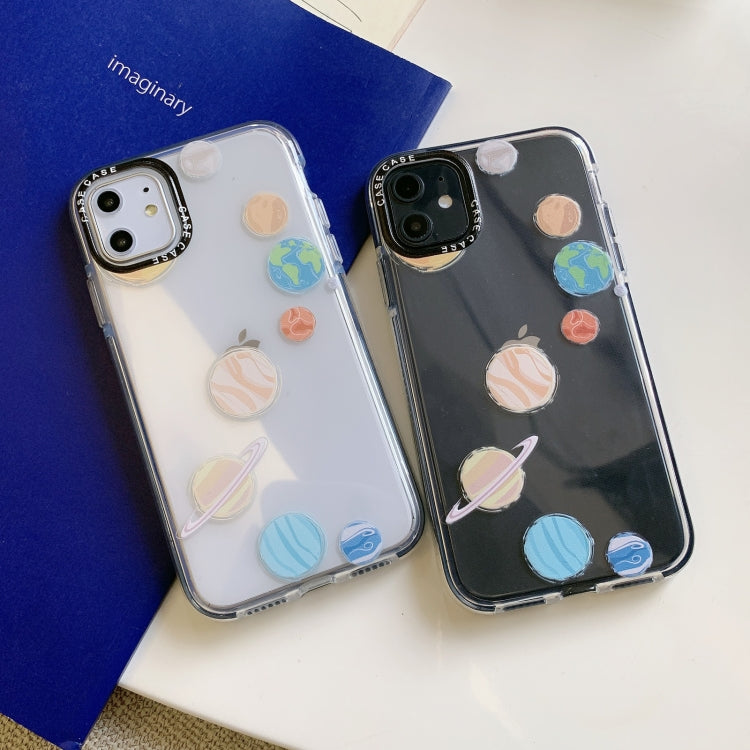 For iPhone 12 Pro Max Double Color TPU Pattern Protective Case