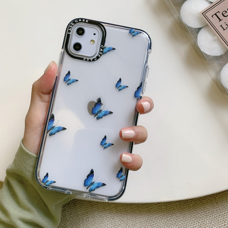 For iPhone 12 Pro Max Double Color TPU Pattern Protective Case