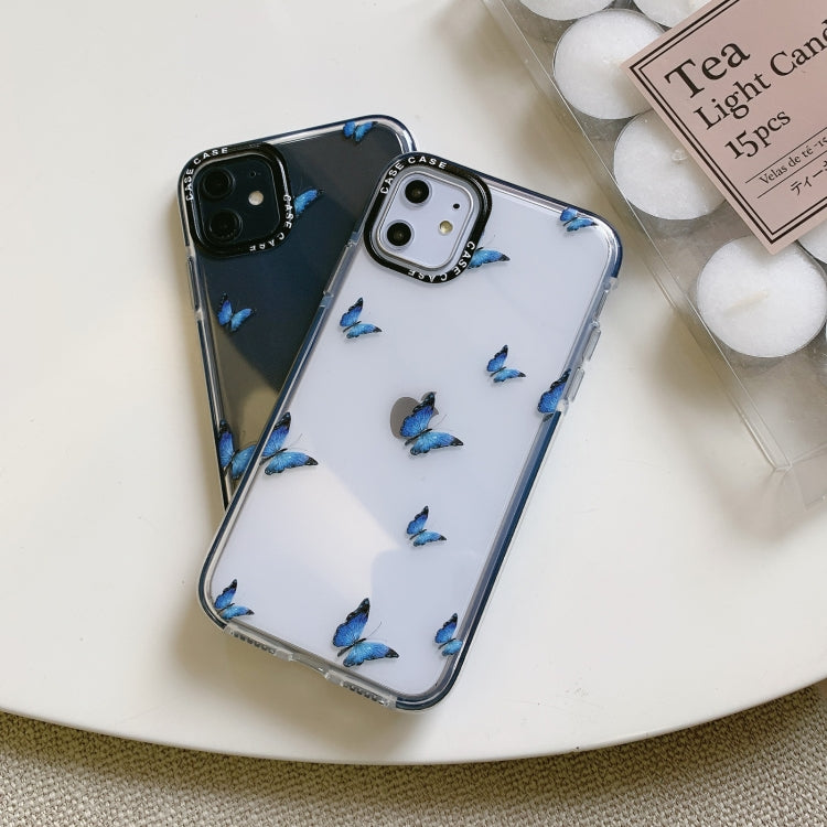 For iPhone 12 Pro Max Double Color TPU Pattern Protective Case