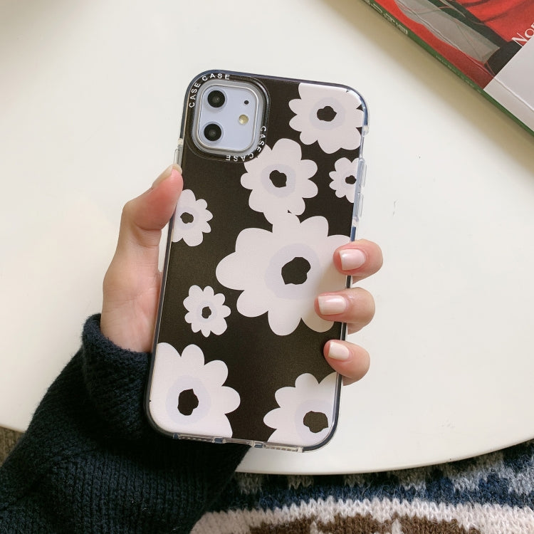 For iPhone 12 Pro Max Double Color TPU Pattern Protective Case