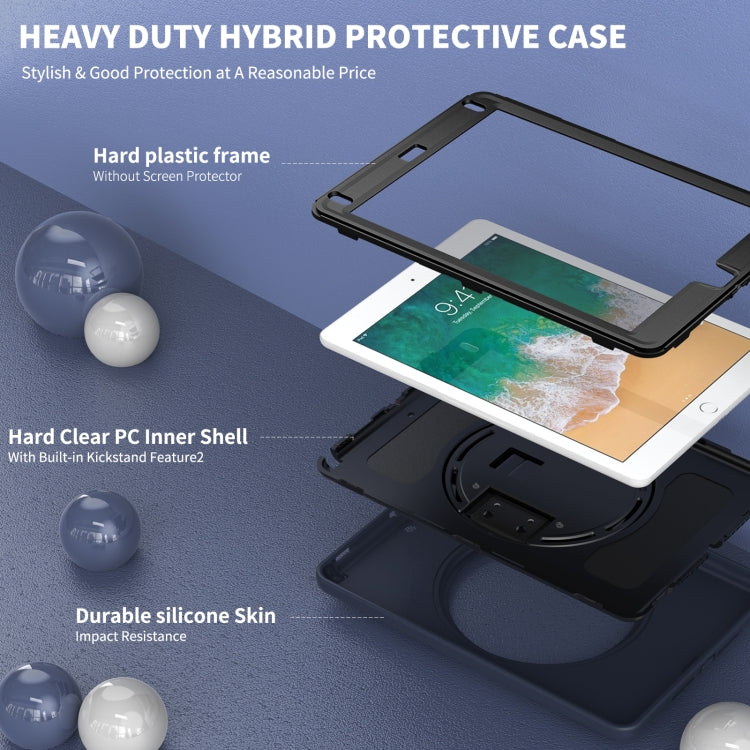 360 Degree Rotation PC+TPU Protective Cover with Holder & Hand Strap & Pen Slot For Apple iPad Pro 9.7 (2016)
