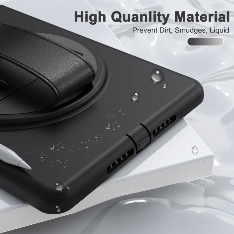 360 Degree Rotation PC+TPU Protective Cover with Holder & Hand Strap & Pen Slot For Apple iPad Air