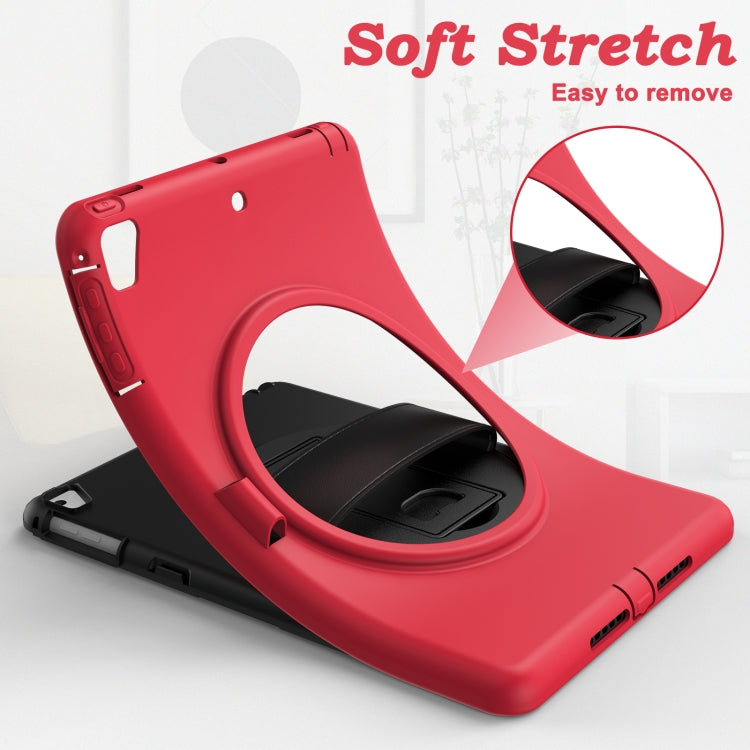360 Degree Rotation PC+TPU Protective Cover with Holder & Hand Strap & Pen Slot For Apple iPad Air