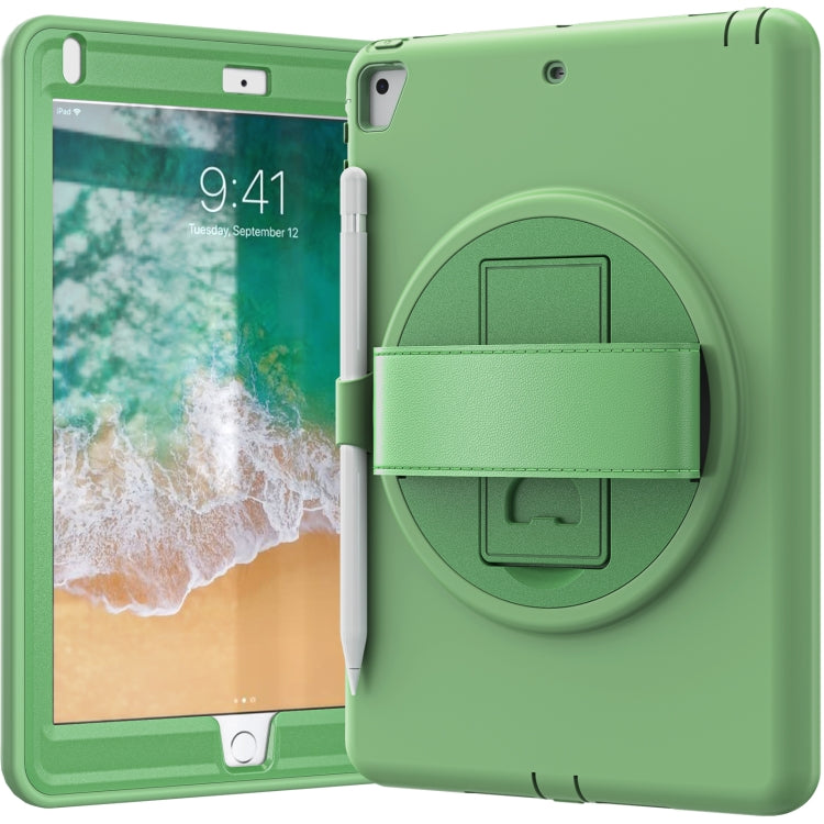 360 Degree Rotation PC+TPU Protective Cover with Holder & Hand Strap & Pen Slot For Apple iPad Air