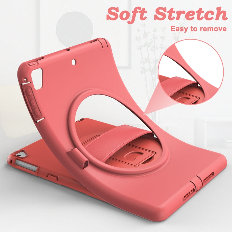 360 Degree Rotation PC+TPU Protective Cover with Holder & Hand Strap & Pen Slot For Apple iPad Air