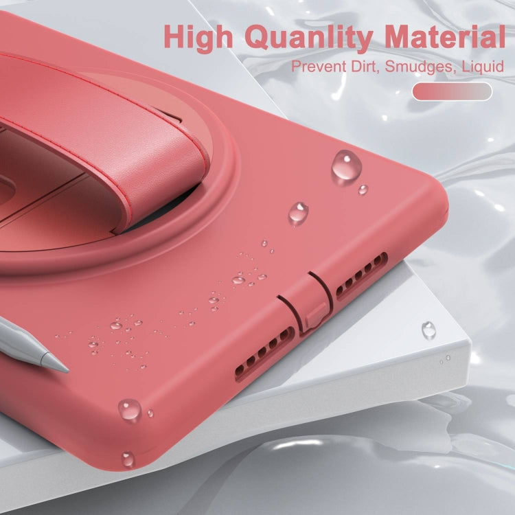 360 Degree Rotation PC+TPU Protective Cover with Holder & Hand Strap & Pen Slot For Apple iPad Air