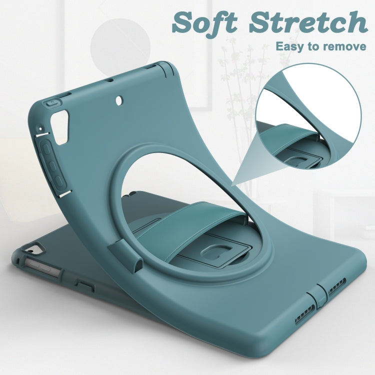 360 Degree Rotation PC+TPU Protective Cover with Holder & Hand Strap & Pen Slot For Apple iPad Air