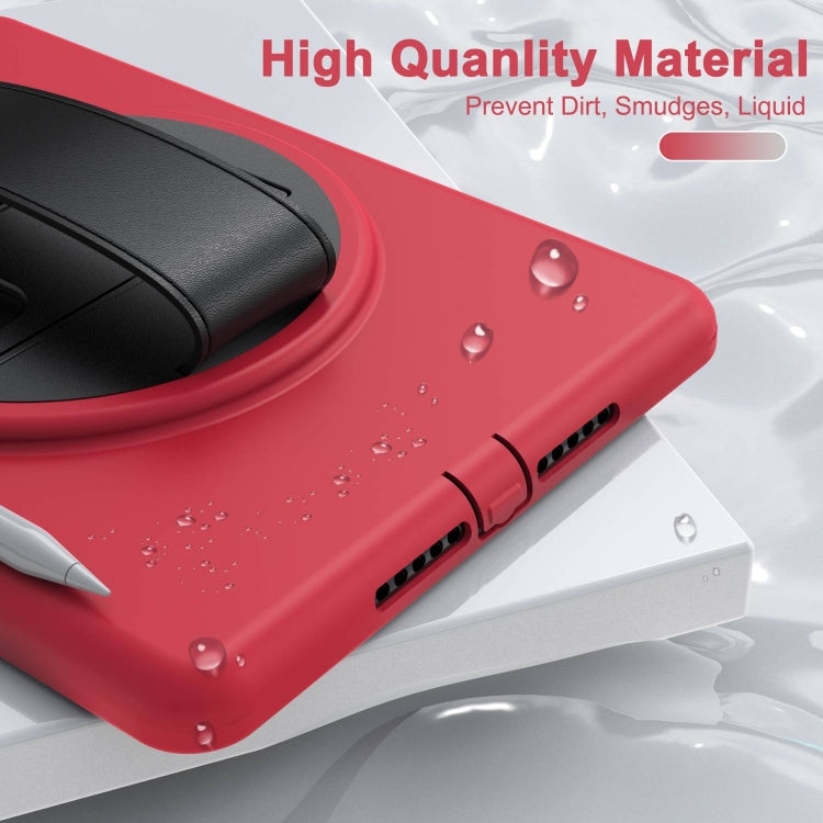 360 Degree Rotation PC+TPU Protective Cover with Holder & Hand Strap & Pen Slot For Apple iPad Air 2