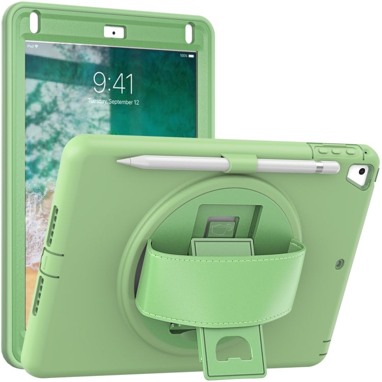 360 Degree Rotation PC+TPU Protective Cover with Holder & Hand Strap & Pen Slot For Apple iPad Air 2