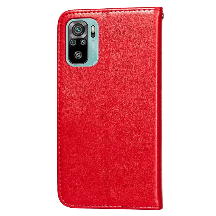 For Xiaomi Redmi Note 10 4G Flower Vine Embossing Pattern Horizontal Flip Leather Case with Card Slot & Holder & Wallet & Lanyard