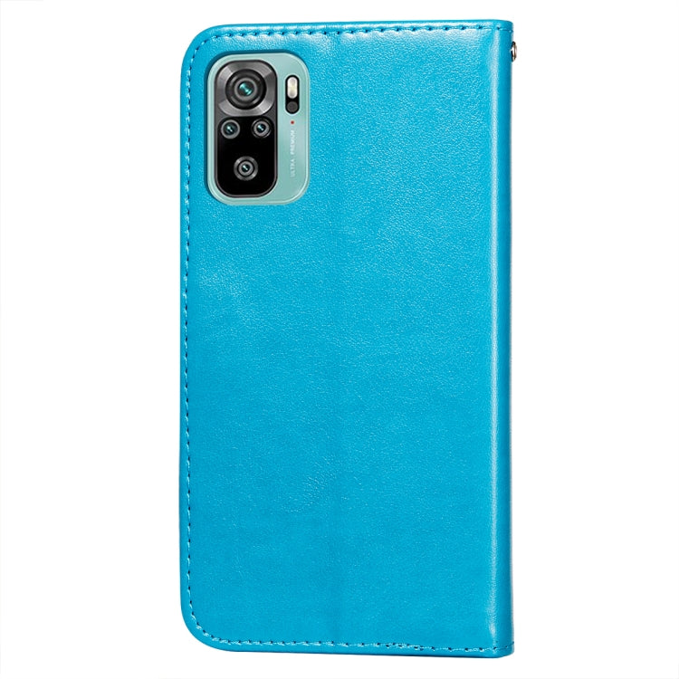For Xiaomi Redmi Note 10 4G Flower Vine Embossing Pattern Horizontal Flip Leather Case with Card Slot & Holder & Wallet & Lanyard