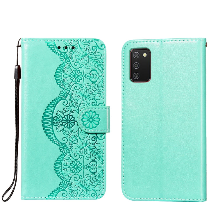 For Xiaomi Redmi 9T Flower Vine Embossing Pattern Horizontal Flip Leather Case with Card Slot & Holder & Wallet & Lanyard