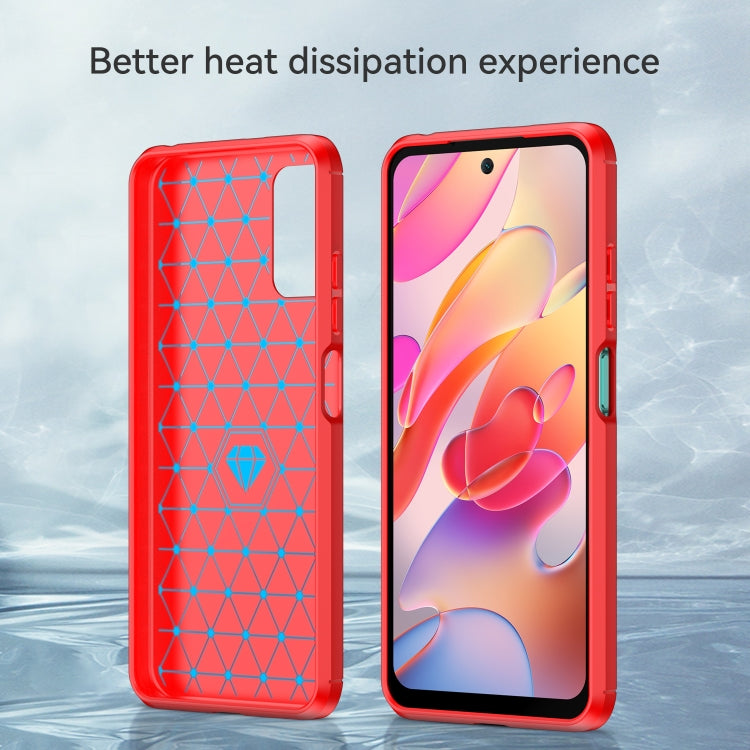 For Xiaomi Redmi Note 10 5G Brushed Texture Carbon Fiber TPU Case