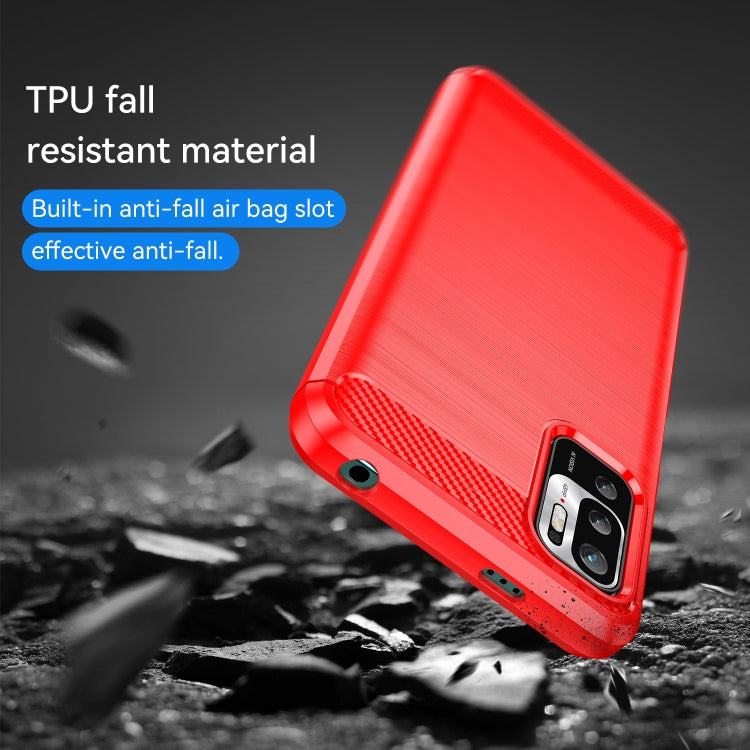 For Xiaomi Redmi Note 10 5G Brushed Texture Carbon Fiber TPU Case