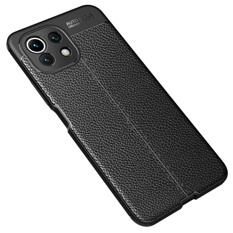 For Xiaomi Mi 11 Lite Litchi Texture TPU Shockproof Case