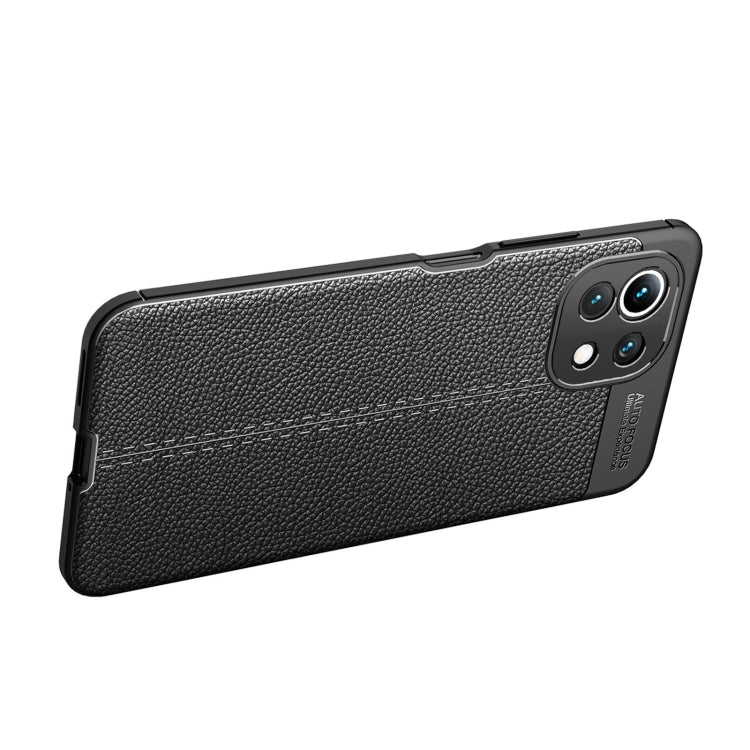 For Xiaomi Mi 11 Lite Litchi Texture TPU Shockproof Case