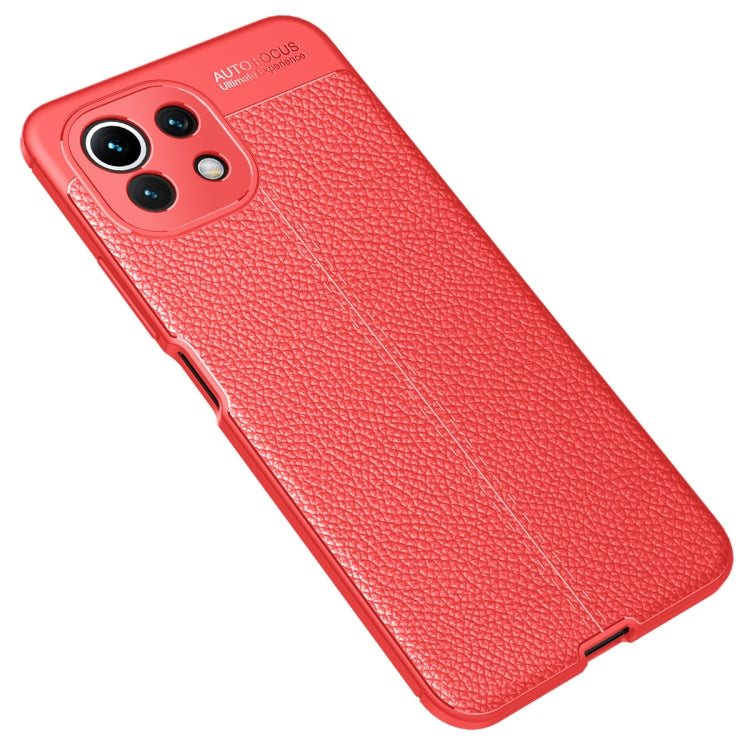 For Xiaomi Mi 11 Lite Litchi Texture TPU Shockproof Case