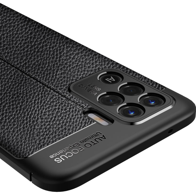 For OPPO F19 Pro Litchi Texture TPU Shockproof Case