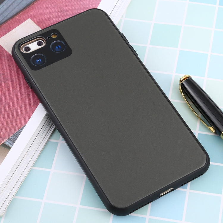 For iPhone 8 Plus / 7 Plus 11 Pro / 11 Pro Max Style Full Coverage Glass + TPU Frame Case