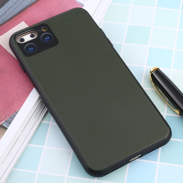 For iPhone 8 Plus / 7 Plus 11 Pro / 11 Pro Max Style Full Coverage Glass + TPU Frame Case