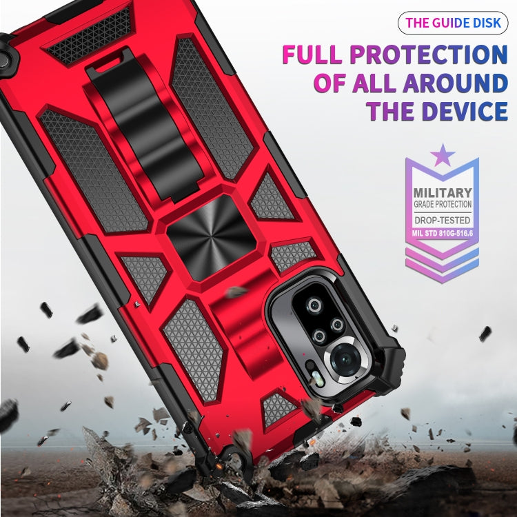 For Xiaomi Redmi Note 10 Shockproof TPU + PC Magnetic Protective Case with Holder