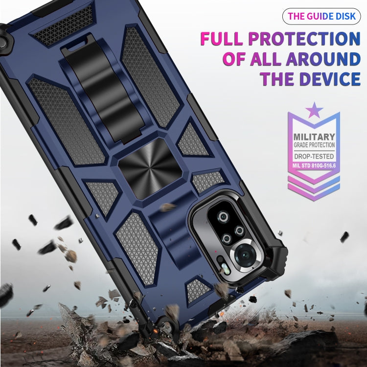 For Xiaomi Redmi Note 10 Shockproof TPU + PC Magnetic Protective Case with Holder