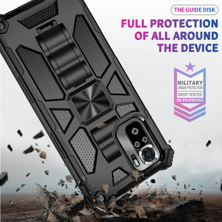 For Xiaomi Redmi Note 10 Shockproof TPU + PC Magnetic Protective Case with Holder