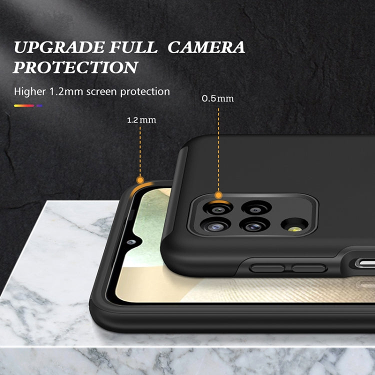 For Samsung Galaxy A12 5G PC + TPU Shockproof Magnetic Protective Case with Invisible Ring Holder