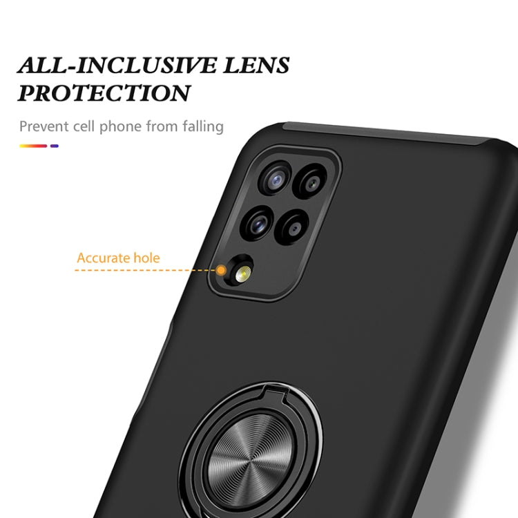 For Samsung Galaxy A12 5G PC + TPU Shockproof Magnetic Protective Case with Invisible Ring Holder