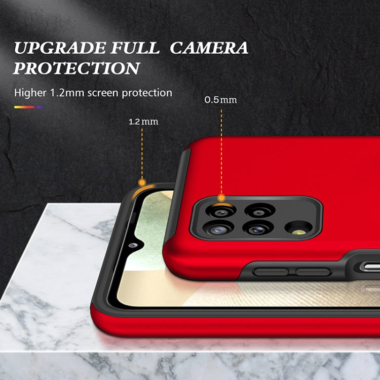 For Samsung Galaxy A12 5G PC + TPU Shockproof Magnetic Protective Case with Invisible Ring Holder